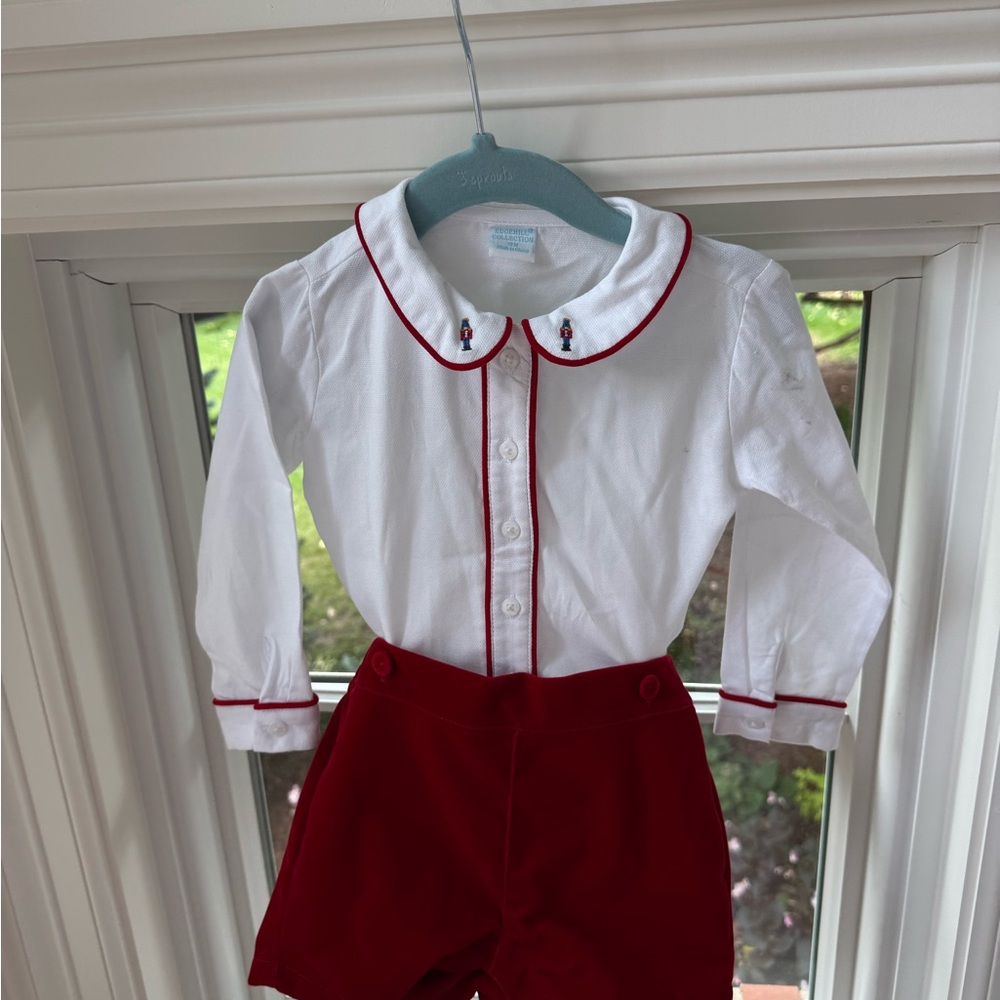 Edgehill Collection Boys Red Velvet Nutcracker Set Size 18 Months